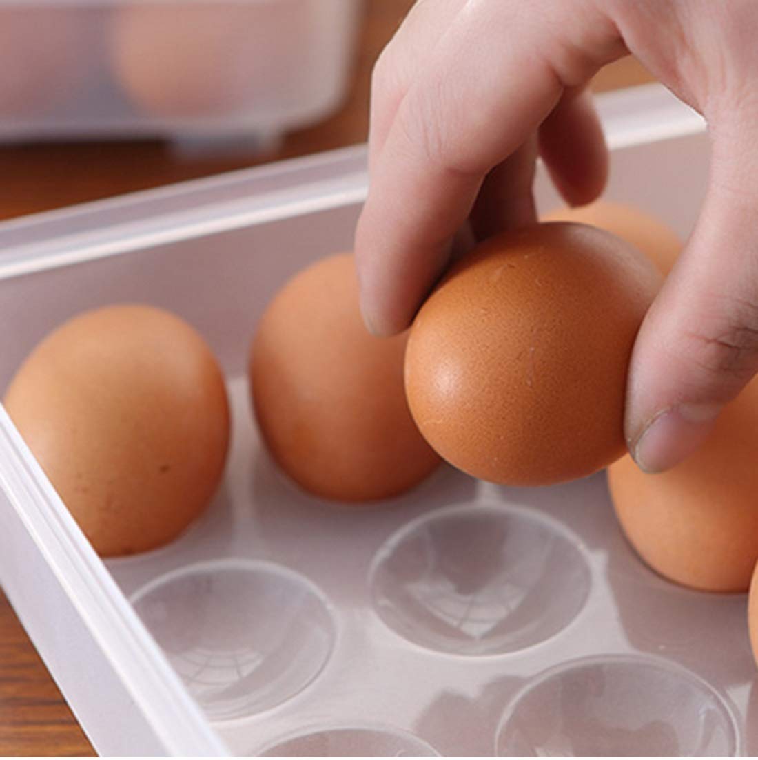 Egg Storage Container Tray with Lid for 24 Eggs