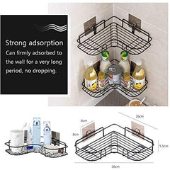 Triangle Basket Storage Organizer Rack for Washroom