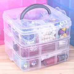 3 Layer 18 Grid Jewelry Storage Box