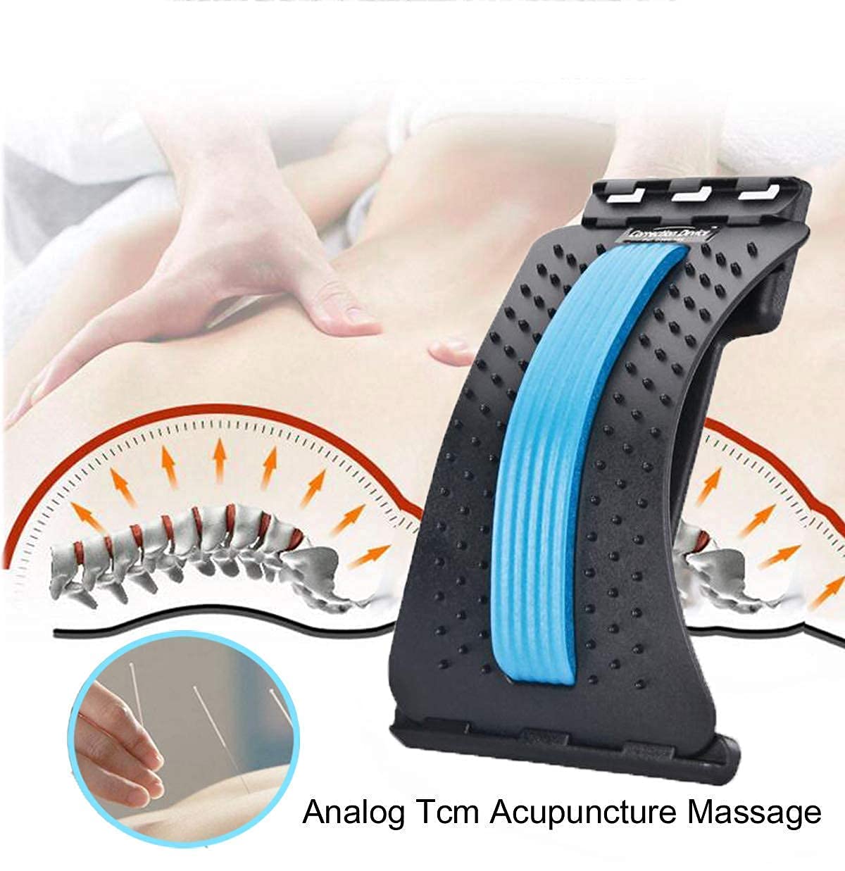 Back Stretching Device with Magnetic Acupressure Points