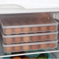 Egg Storage Container Tray with Lid for 24 Eggs