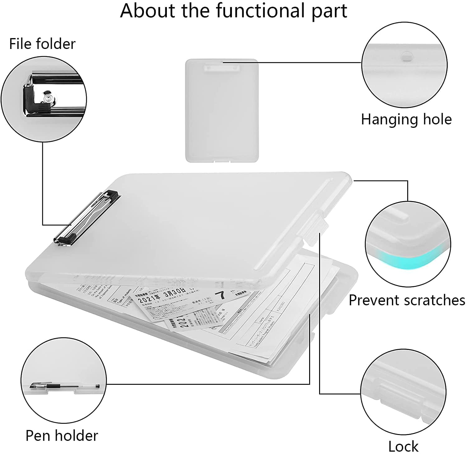 Clip Writing Pad/Clipboard with Storage Case