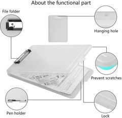 Clip Writing Pad/Clipboard with Storage Case