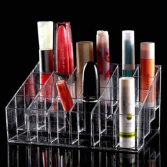 Transparent Cosmetic Makeup Organizer for Lipstick, Brushes, Bottles, and More.