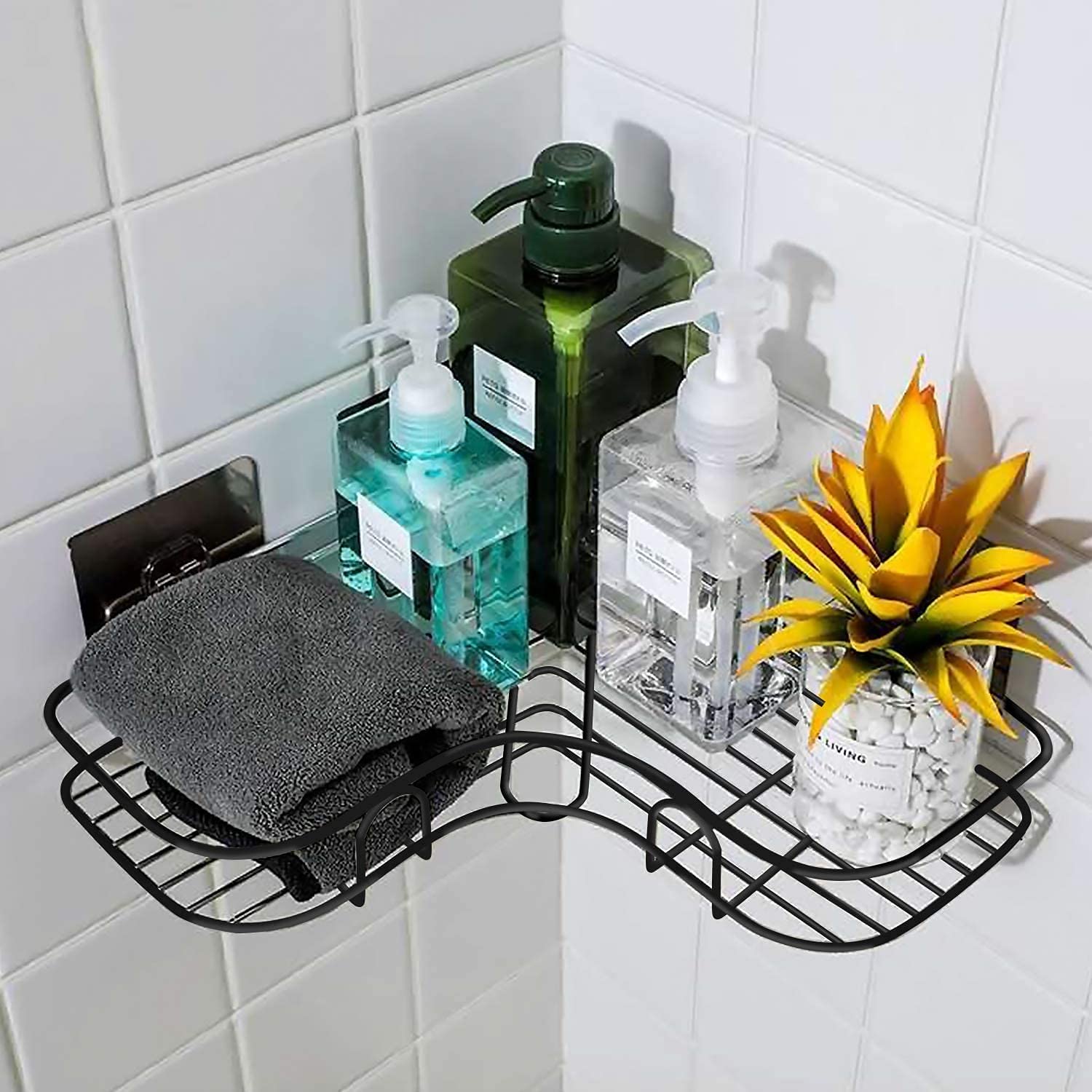 Triangle Basket Storage Organizer Rack for Washroom